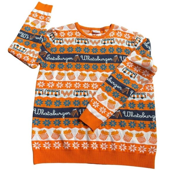 Whataburger Other - Whataburger Ugly Christmas Sweater Orange White Official 2022 Unisex Men Size 3X